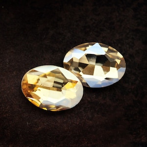 18x13mm Oval Golden Shadow Glass Jewels, Champagne, 18x13mm ovals, 18x13 ovals, Gold, Colorado Topaz, Golden Shadow, Quantity 2