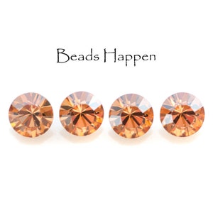 SWAROVSKI 39ss Chatons, 39ss Light Colorado Topaz Chatons, 39ss Round Crystal Chaton Chatons, Article 1028, Quantity 4