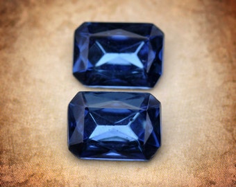 18x13mm Montana Blue Sapphire Glass faceted Gems, Czechslovakia, 18x13 Ovals, Montana Sapphire, Quantity 2
