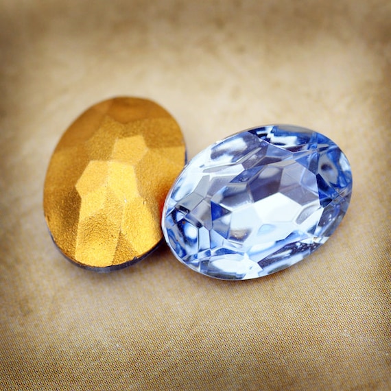 18 x 13 mm オーバルブリリアントライトサファイアガラスストーン 