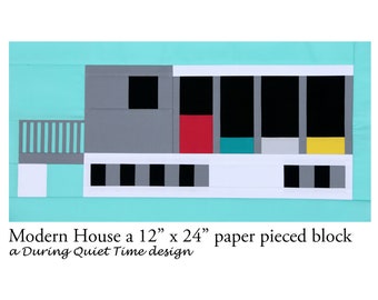 Modern House Paper Pieced Pattern