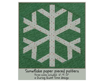 Snowflake quilt pattern | Etsy