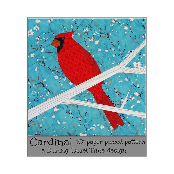 Motif en papier cardinal