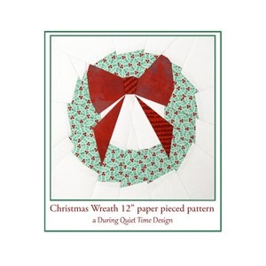 Christmas Wreath Paper Pieced Pattern