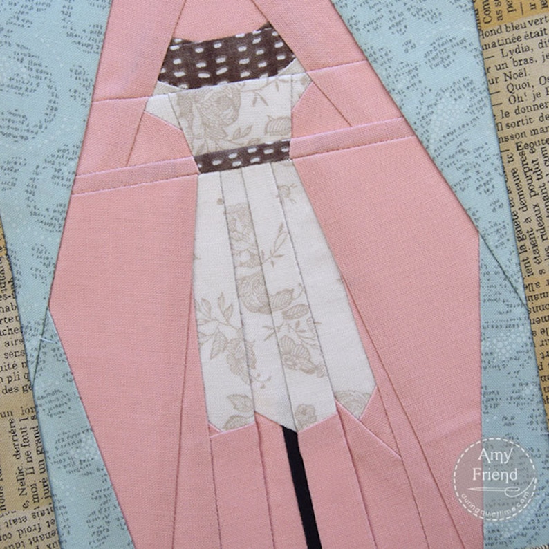 Parisian Dress Shop Window Paper Pieced Pattern image 2