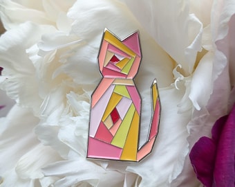 Emaille pin afvalkat