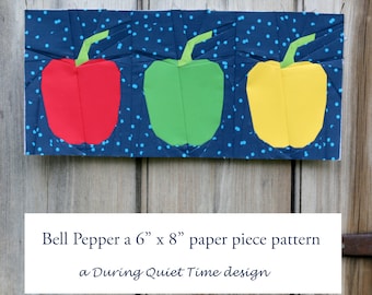 Bell Pepper Paper Pieced Pattern