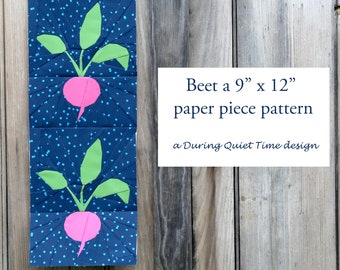 Beet Paper Pieced Pattern