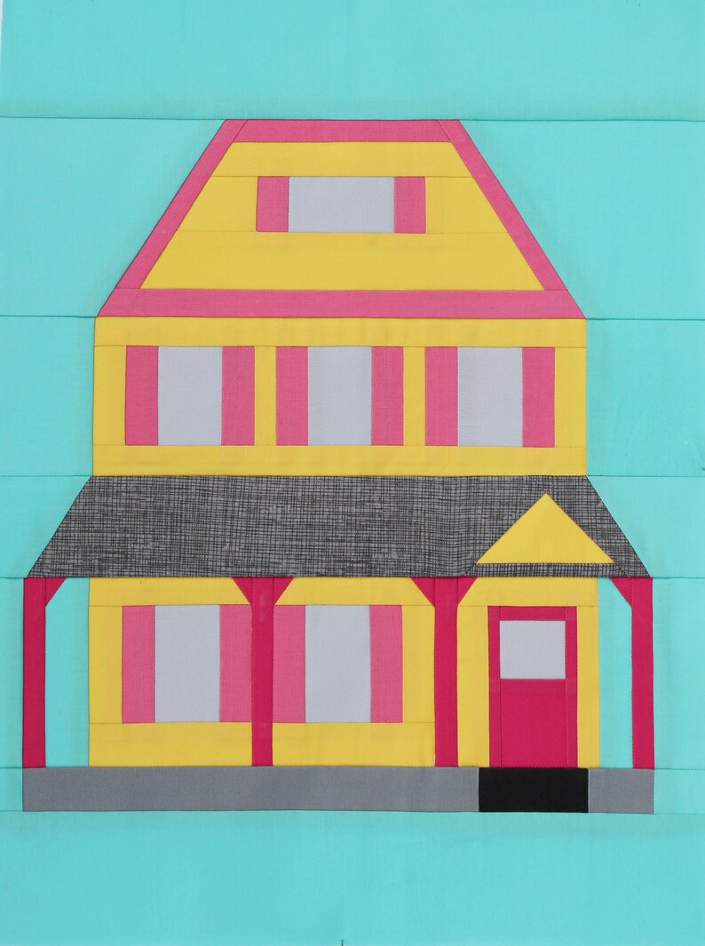 Queen Anne House Paper Pieced Pattern - Etsy