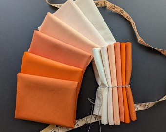 Curated Half Yard Bundle (Cream/Peach/Oranges)