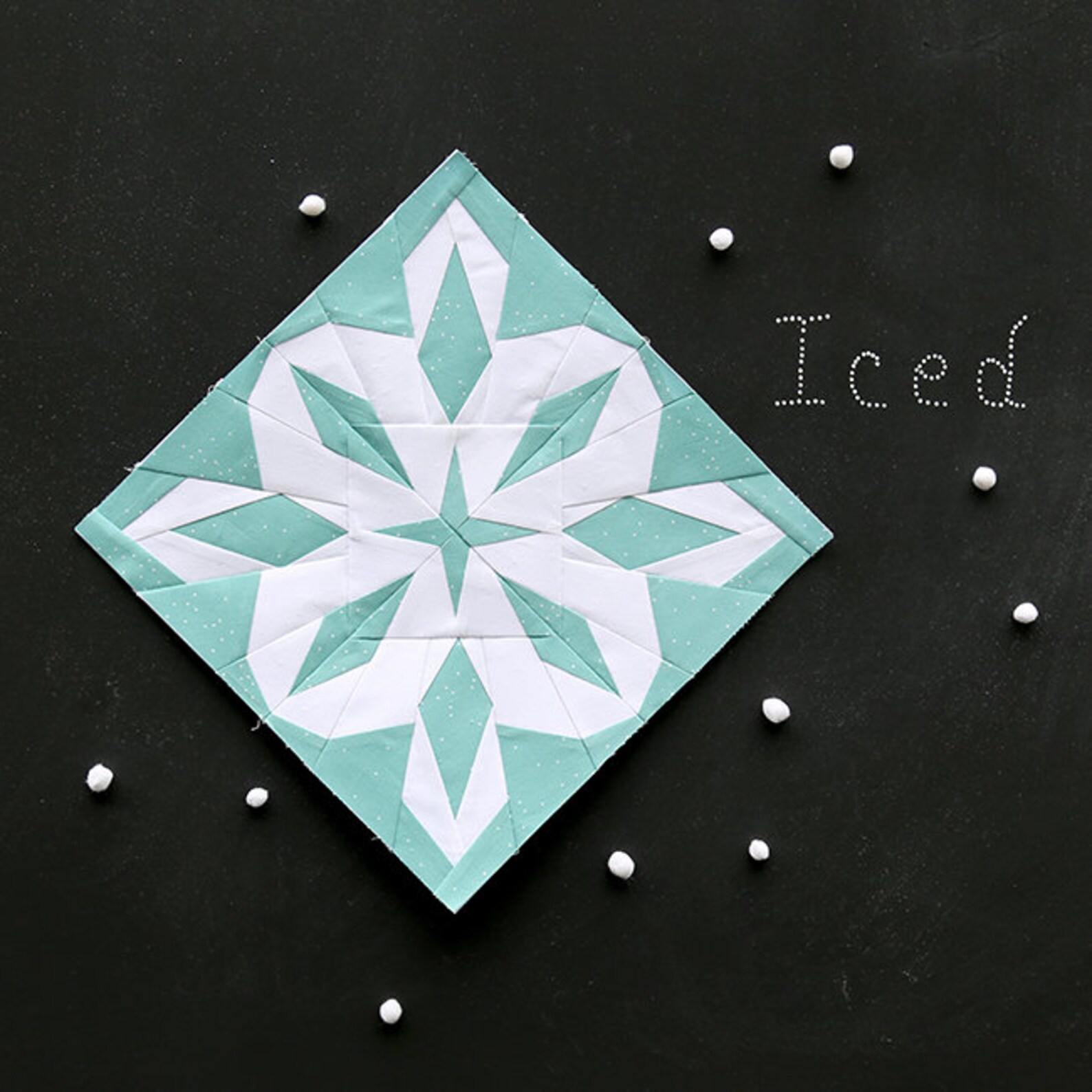 Iced Paper Pieced Snowflake Pattern - Etsy