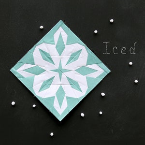 Iced Paper Pieced Snowflake Pattern - Etsy