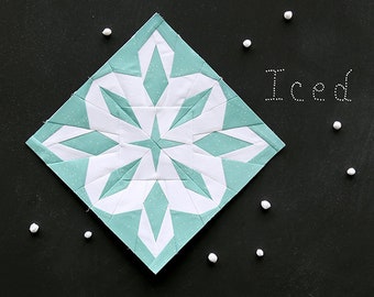 Iced Paper Pieced Snowflake Pattern