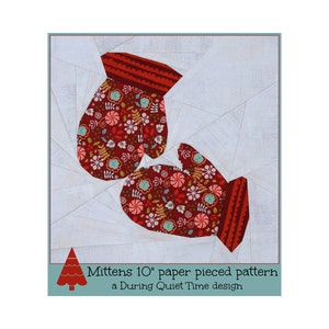 Mittens Paper Pieced Pattern