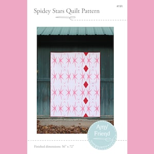 Spider-Stjärnor Quiltmönster --PDF