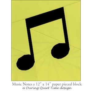 Music Notes Paper Pieced Pattern