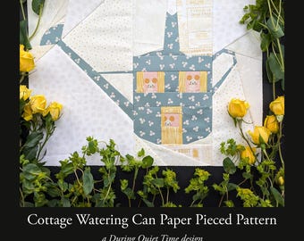 Cottage Gießkanne Papierstückmuster