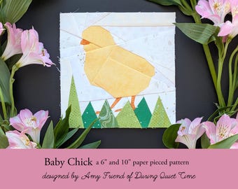 Baby-Küken-Papier zusammengefügte Muster