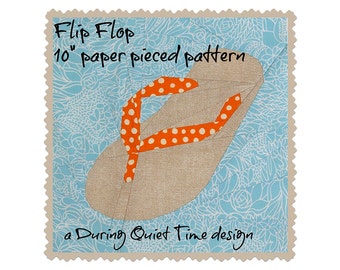 Flip Flop Paper Pieced Pattern