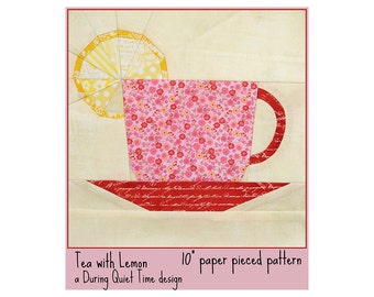 Tea with Lemon Paper Pieced Pattern