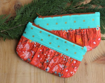 Gathered Zipper Pouch