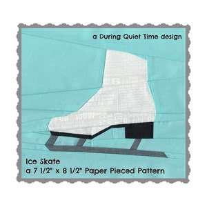 Ice Skate Paper Pieced Pattern