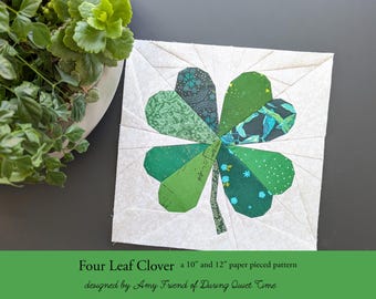 Vier Kleeblatt Papiermuster