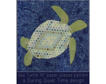 Sea Turtle 10" Paper Pieced Pattern