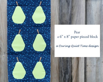 Pear Paper Pieced Pattern