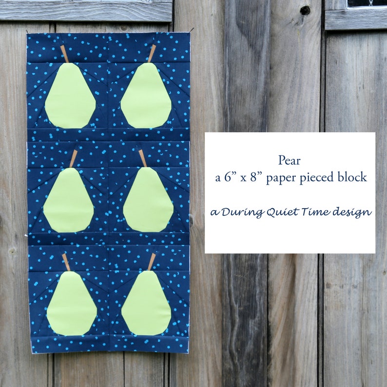 Pear Paper Pieced Pattern - Etsy