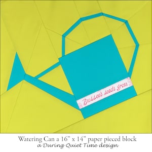 Watering Can Paper Pieced Pattern