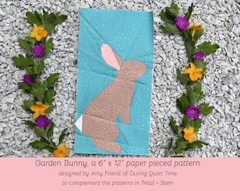 Garden Bunny Paper Pieced Pattern