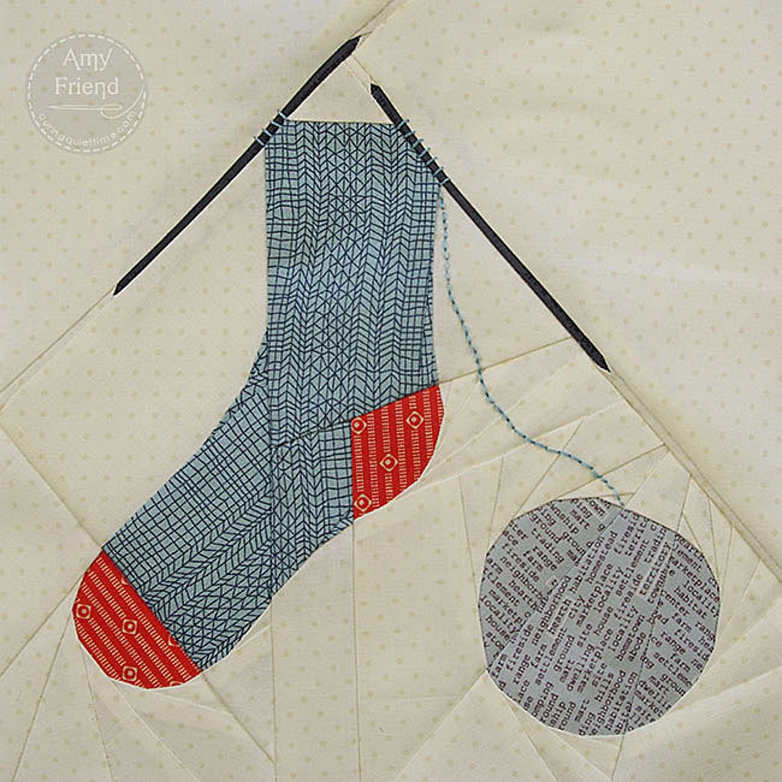Knitting Socks Paper Pieced Pattern - Etsy