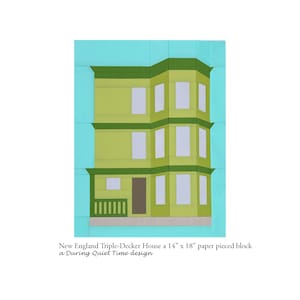 ニューイングランドの 3 階建てハウスのペーパー ピース パターン