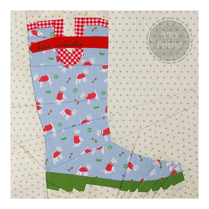 Garden Boot Paper Pieced Pattern Etsy