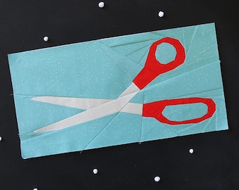 Schere, Papier, Blockmuster zusammengestellt