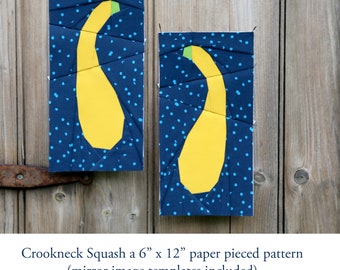 Crookneck Squash Paper Pieced Pattern