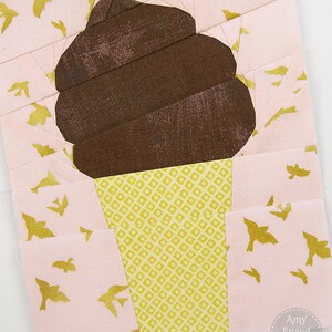 Soft Serve Ice Cream Cone Paper Pieced Pattern image 4