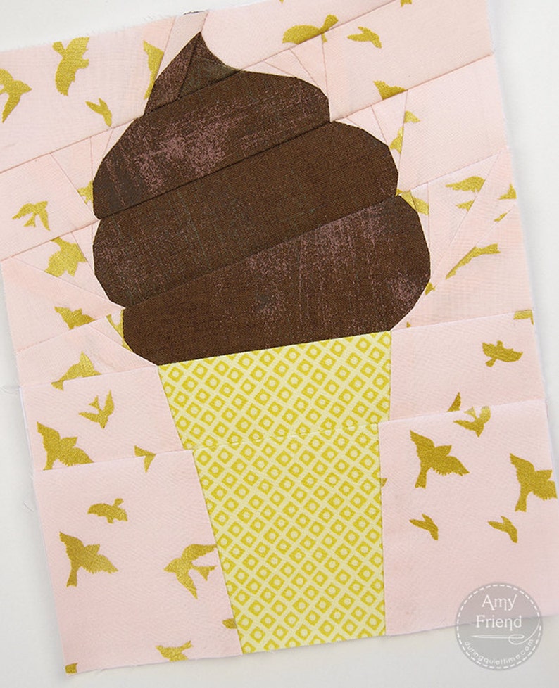 Soft Serve Ice Cream Cone Paper Pieced Pattern image 4