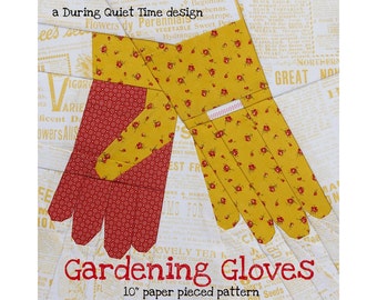 Gardening Gloves Paper Pieced Pattern