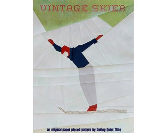 Vintage Skier Paper Pieced Pattern