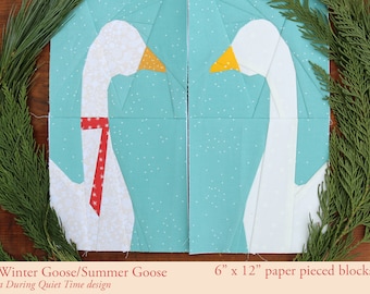 Winter Goose/Summer Goose Paper Pieced Pattern