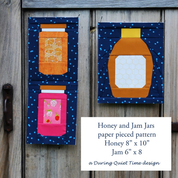 Honey and Jam Jars Paper Pieced Pattern