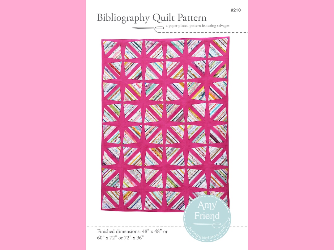 Biograph Pattern Bibliography Quilt Pattern (for Selvages)--pdf - Etsy