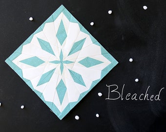 Bleached Paper Pieced Snowflake Pattern