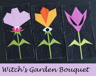 Hexengarten-Blumenstrauß-Papiermuster