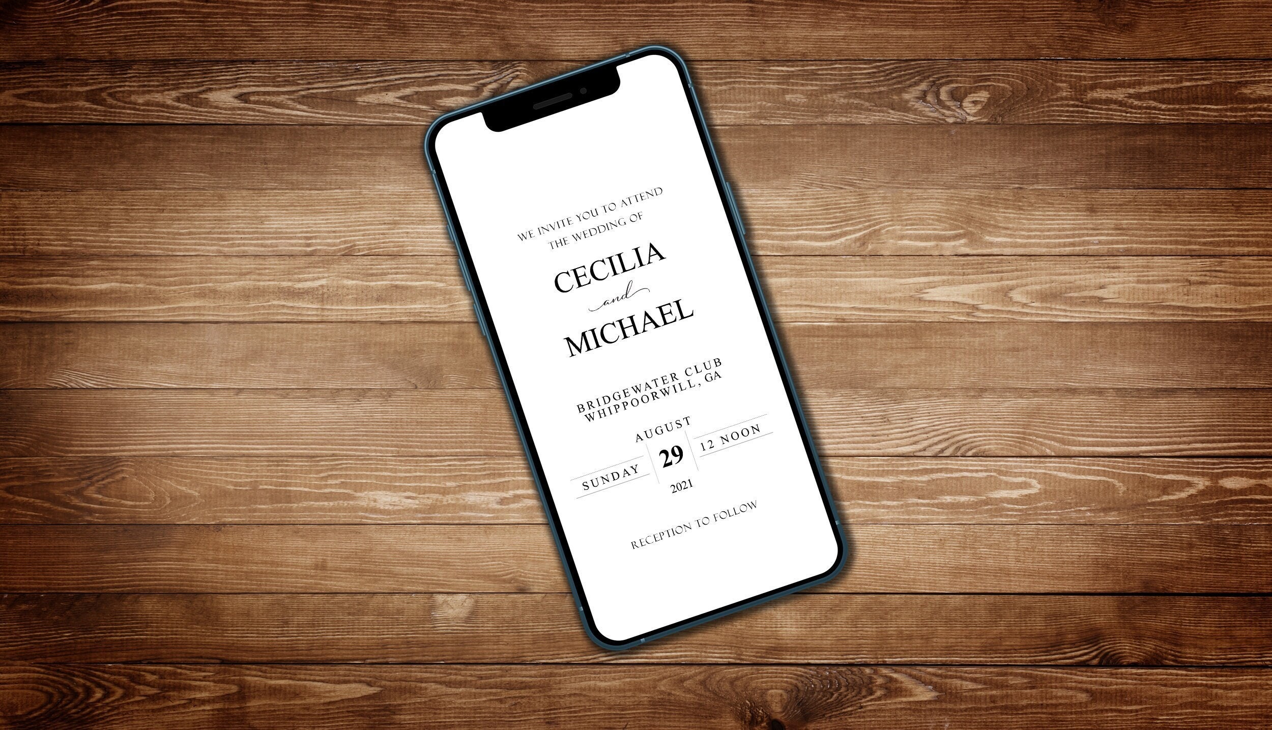 Wedding Evite Text Message Invite Minimalist Wedding | Etsy