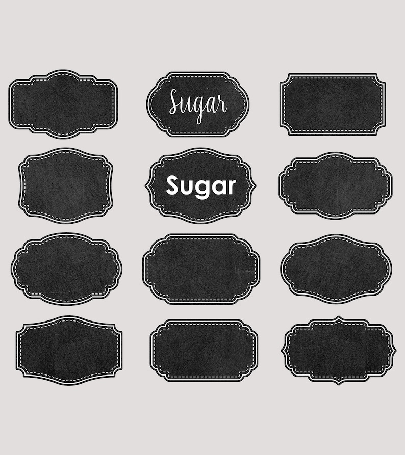 Kitchen Labels Printable Chalkboard Labels Pantry Labels Digital