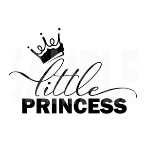 Princesa SVG Pequena princesa coroa gráfico clipart cricut SVG eps jpg png presente de menina chá de bebê novo clipart de bebê clipart de menina