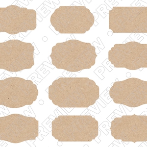 Etiquetas para tarros de cocina Etiquetas de papel Kraft para cocina Juego de 12 etiquetas para bolsas de papel marrón Descarga de imágenes prediseñadas de etiquetas digitales, etiquetas para etiquetas